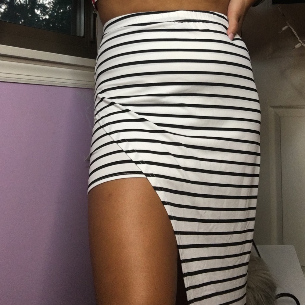 long skirt with slit